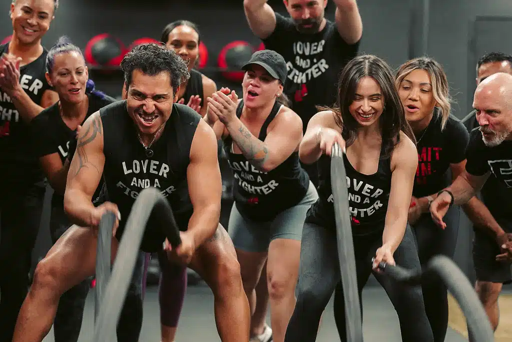 Bootcamp kickboxing classes Palm Springs - high intensity group workout